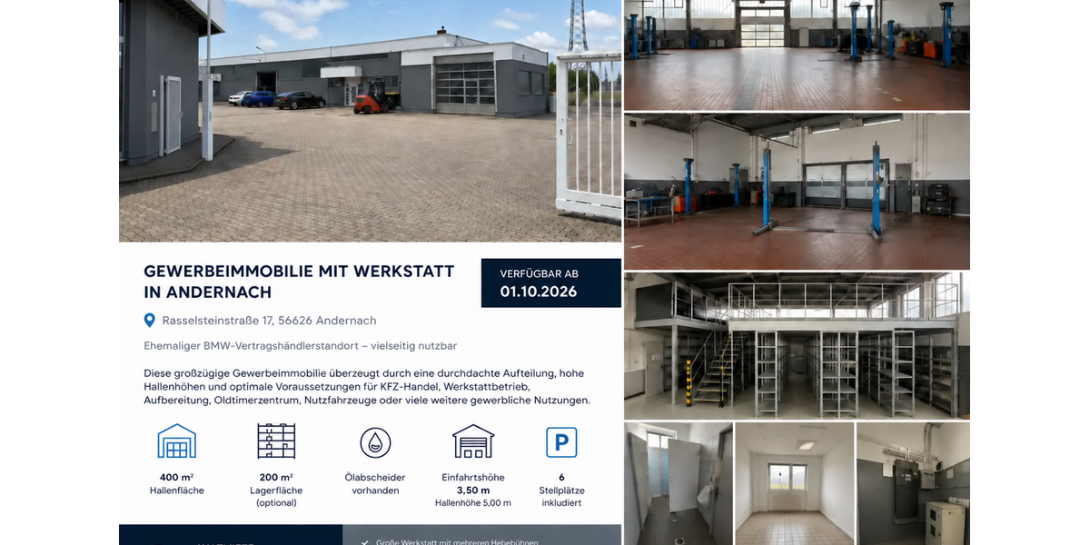 Gewerbeobjekt Andernach - 4.000&euro; | Angebot:27339264
