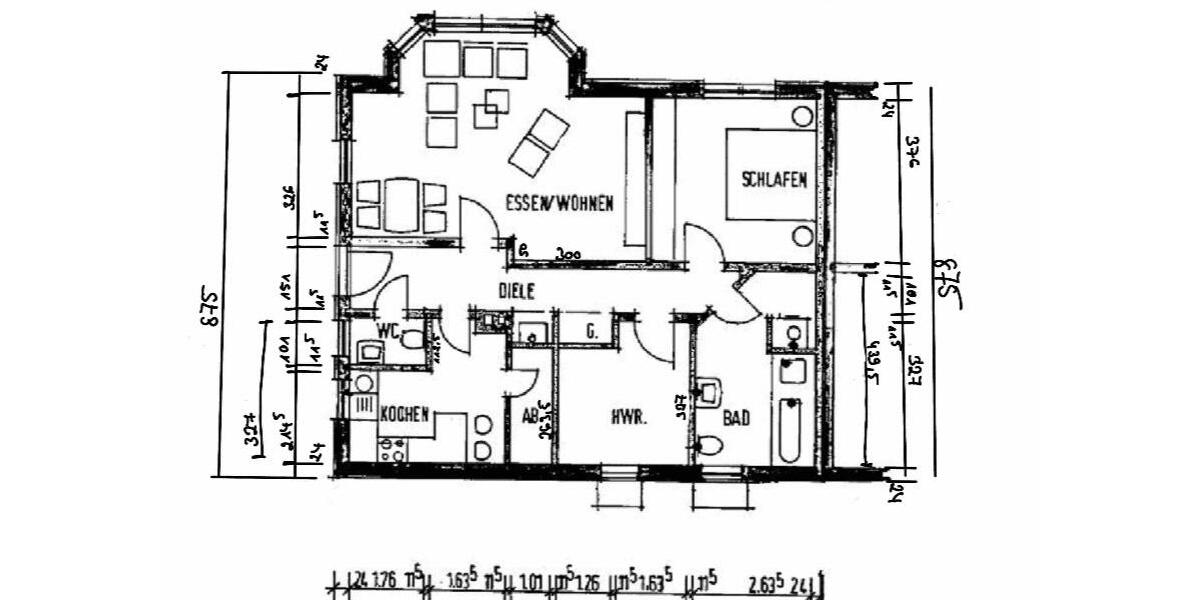 Etagenwohnung Anhausen - 3.5 Zimmer, 86 m&sup2;, 255.000&euro; | Angebot:26482967