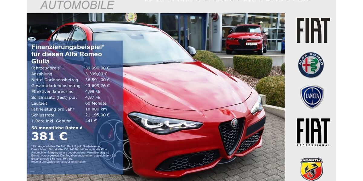 Alfa Romeo Giulia 23.276 km 39.990 € Koblenz 56072