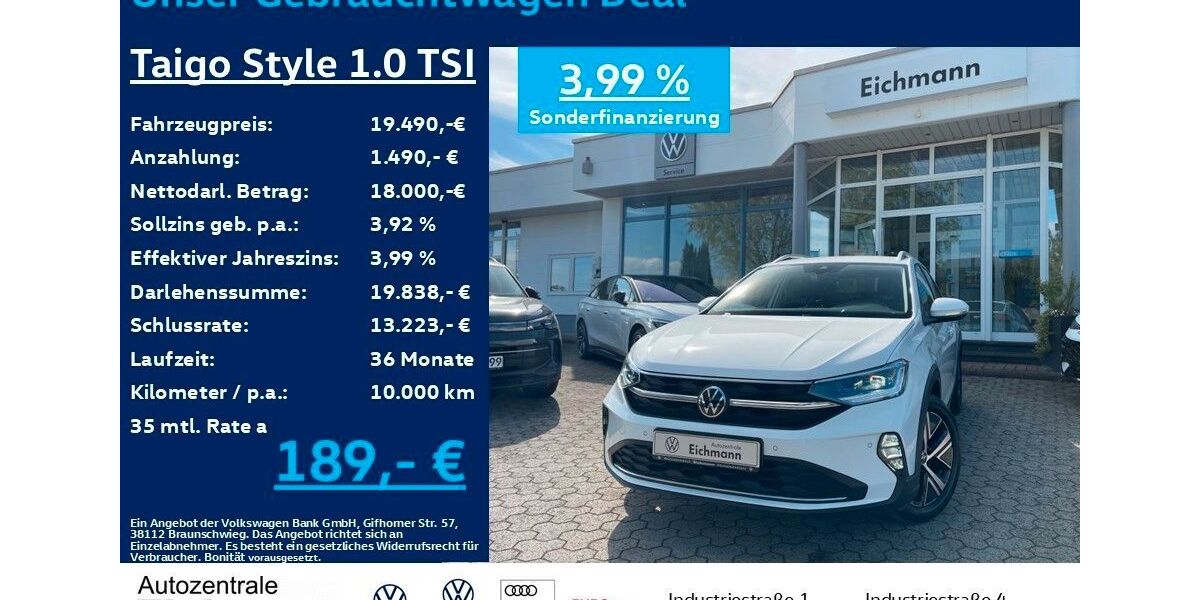 VW Taigo 31.700 km 19.490 &euro; Heiligenroth 56412