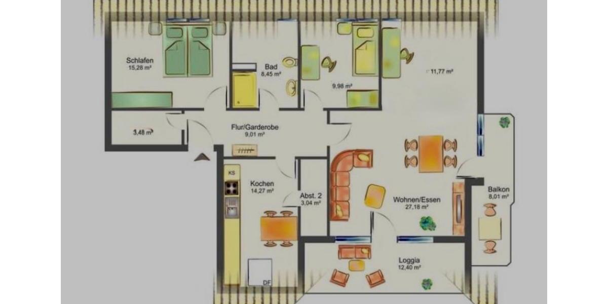 Dachgeschoßwohnung Diez - 3 Zimmer, 103 m&sup2;, 298.000&euro; | Angebot:25057109