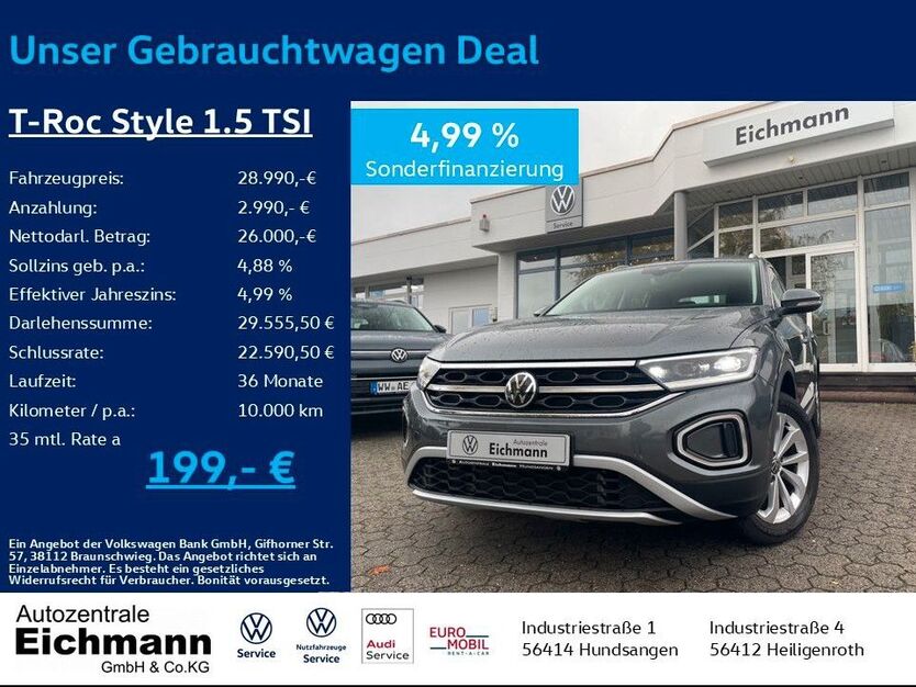 VW T-Roc 12.900 km 28.990 € Heiligenroth 56412