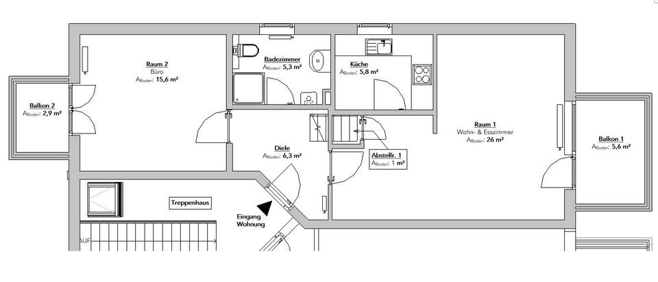 Maisonettenwohnung Mülheim-Kärlich Kärlich - 3 Zimmer, 97 m&sup2;, 960&euro; | Angebot:25568946