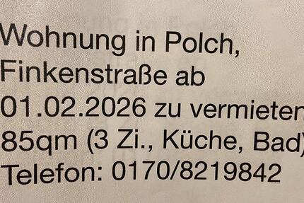 Wohnung in Polch zu vermieten 3 zimmer