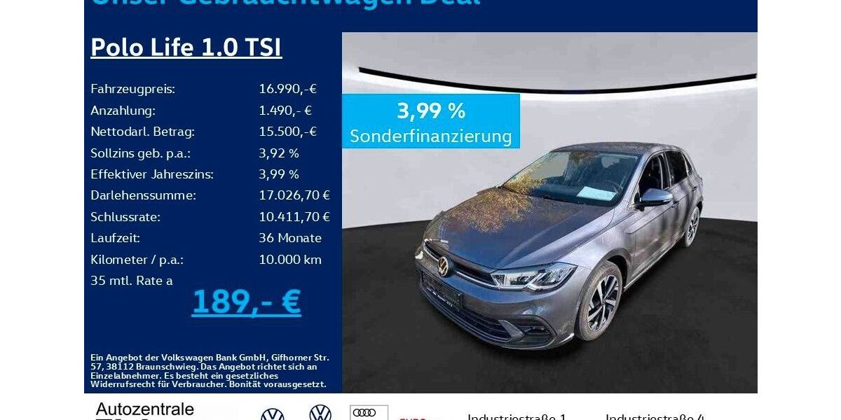 VW Polo 34.100 km 16.990 € Heiligenroth 56412