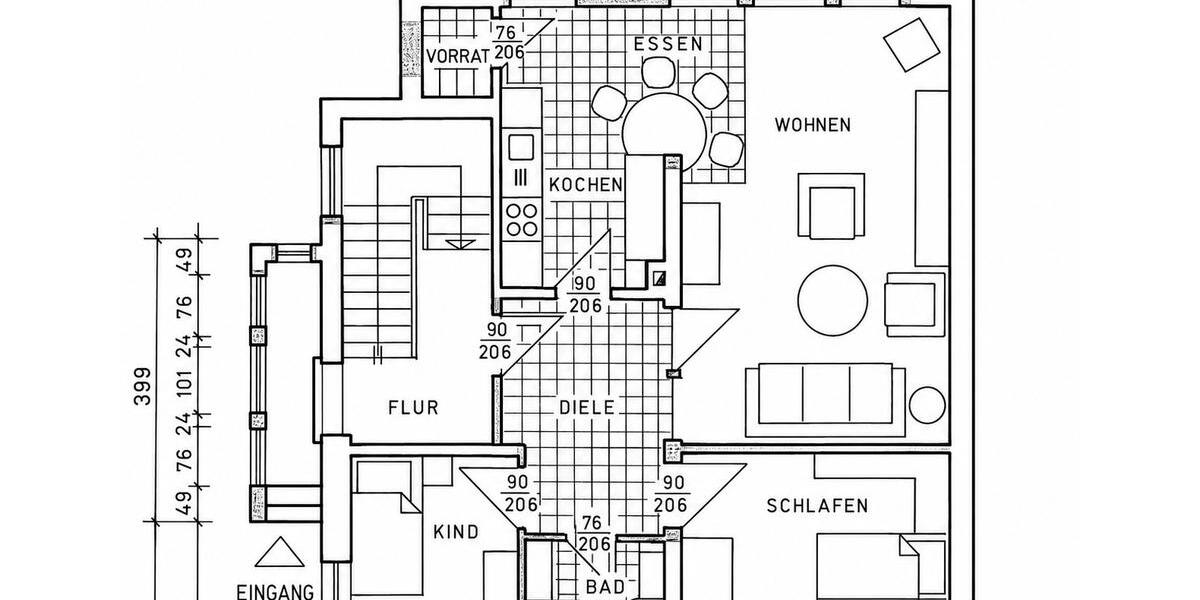 Erdgeschoßwohnung Boppard - 1 Zimmer, 98 m&sup2;, 1.000&euro; | Angebot:26579309
