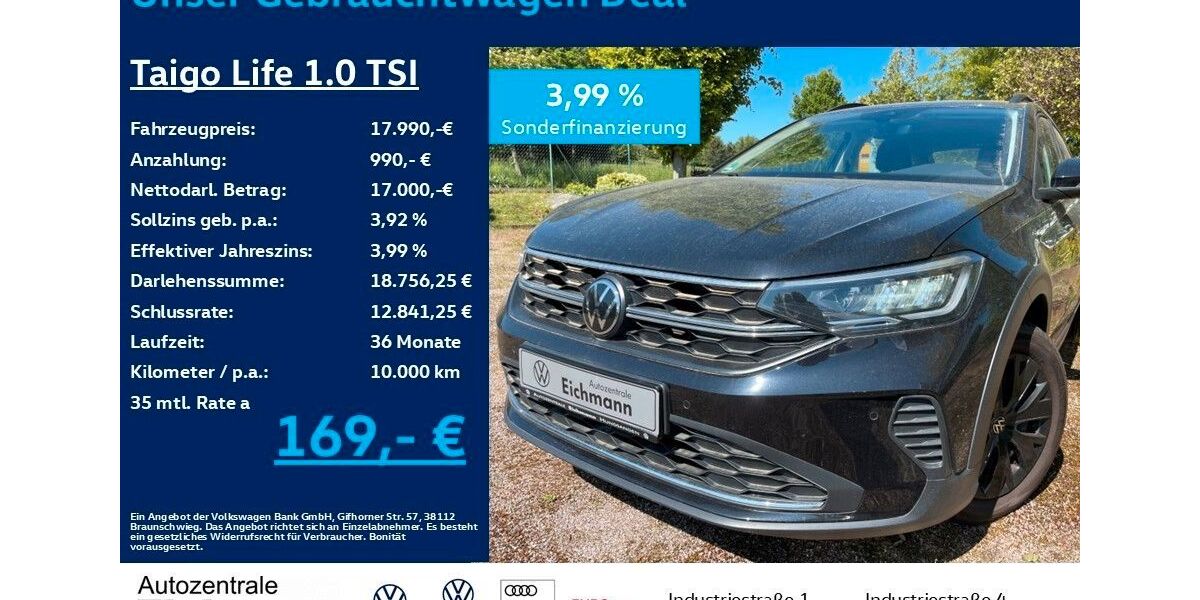 VW Taigo 31.000 km 17.990 &euro; Heiligenroth 56412