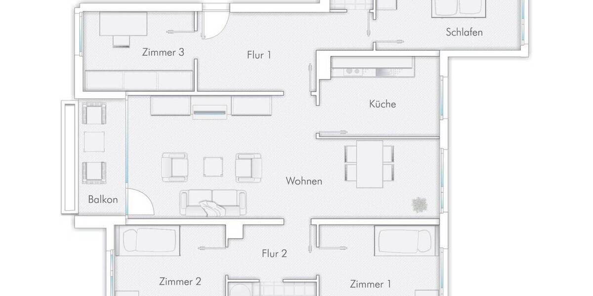Etagenwohnung Koblenz Karthause - 5 Zimmer, 103 m&sup2;, 929&euro; | Angebot:26851454