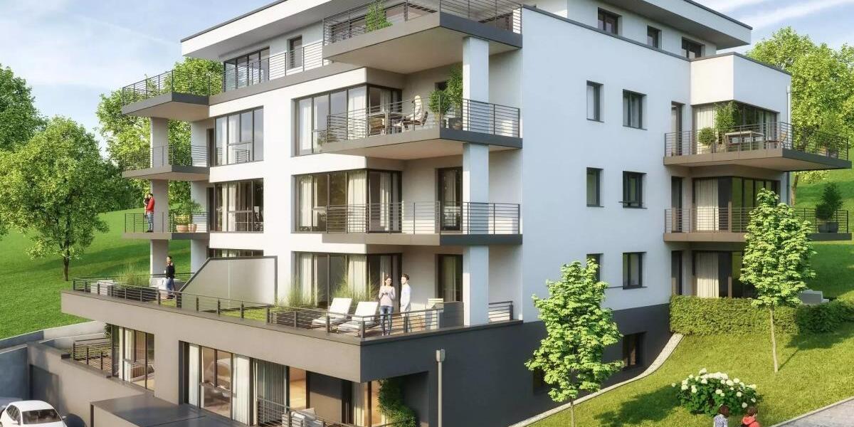 Helle Wohnung mit großer Terrasse im KFW 40 Energiesparhaus in ruhiger Lage im Grünen - Etagenwohnung Koblenz Horchheim | Angebot:26067814