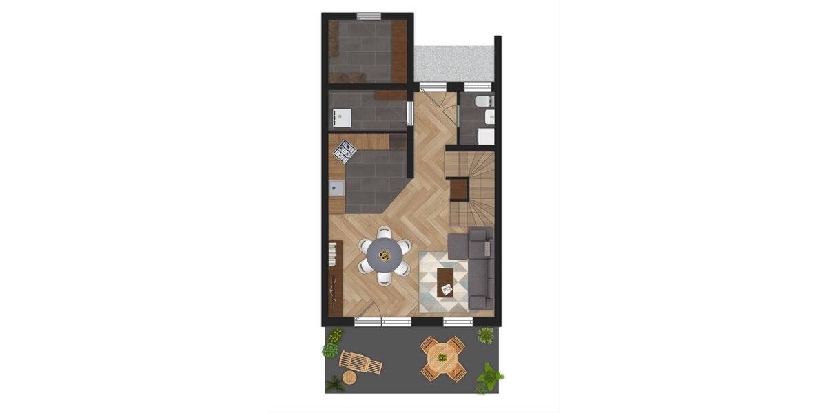 Reihenmittelhaus Goddert - 4 Zimmer, 107 m&sup2;, 960&euro; | Angebot:26858862
