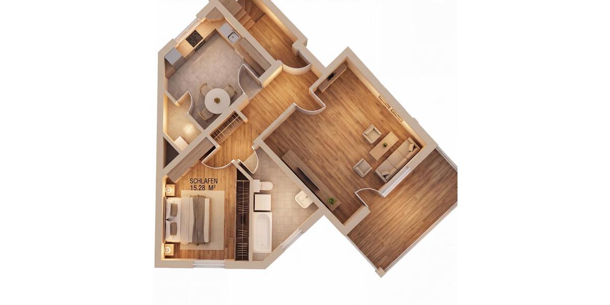 Etagenwohnung Lahnstein - 2 Zimmer, 74 m&sup2;, 207.000&euro; | Angebot:27267764