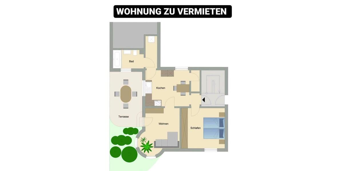 2 ZKB60m2 Wohnung (mit Erker) in RodenbachNeuwied mit Terrasse 2 zimmer
