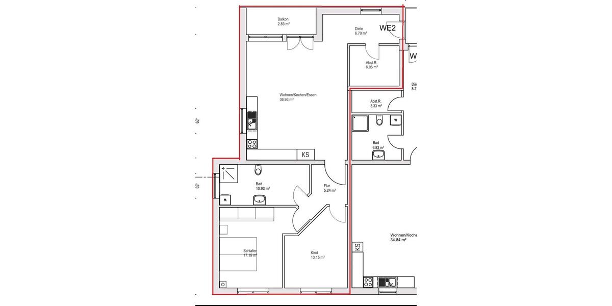 Etagenwohnung Bad Breisig - 3 Zimmer, 99 m&sup2;, 1.150&euro; | Angebot:26625026