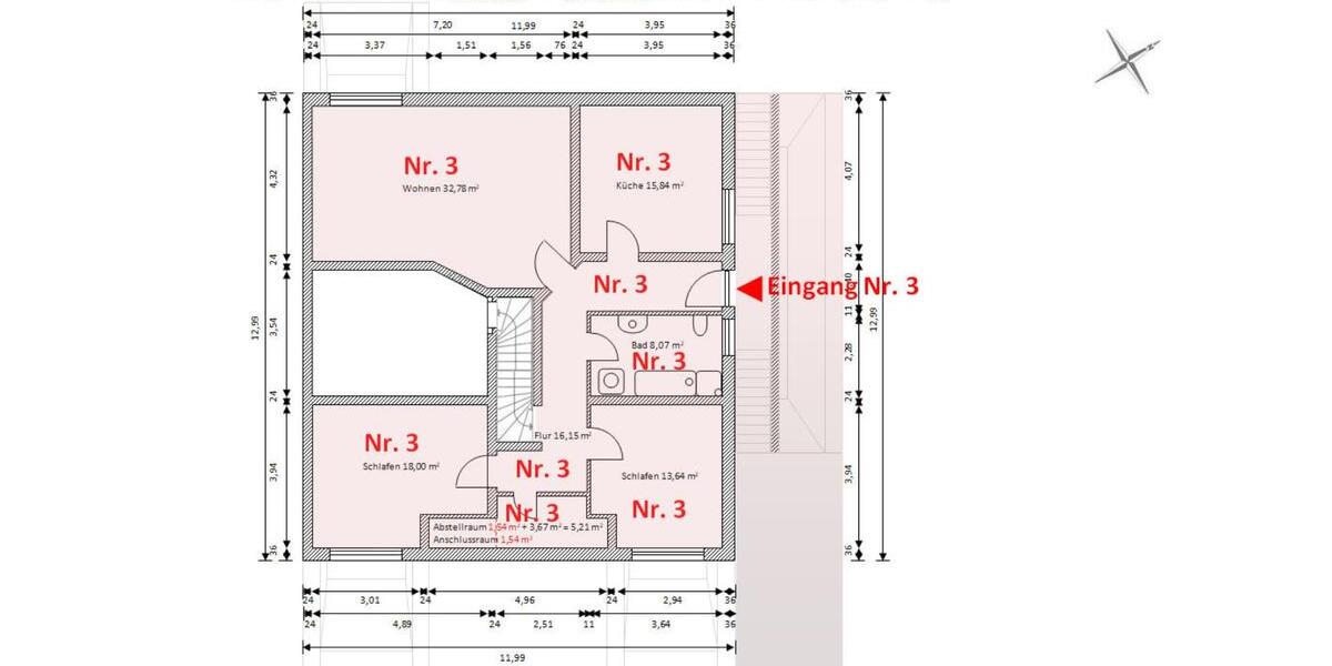 Etagenwohnung Koblenz Bubenheim - 3 Zimmer, 108 m&sup2;, 1.080&euro; | Angebot:25756897