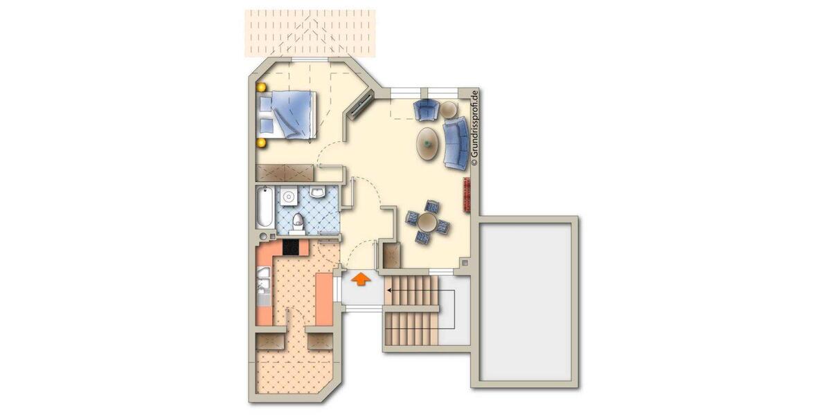 Etagenwohnung Koblenz Arenberg-Immendorf - 2 Zimmer, 50 m&sup2;, 600&euro; | Angebot:26042573