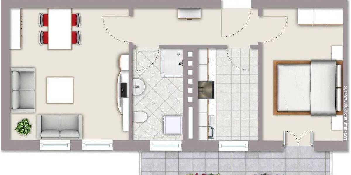 Etagenwohnung Koblenz Lützel - 2 Zimmer, 50 m&sup2;, 800&euro; | Angebot:26814315