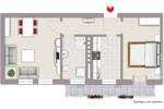 Etagenwohnung Koblenz Lützel - 2 Zimmer, 50 m&sup2;, 800&euro; | Angebot:26814315