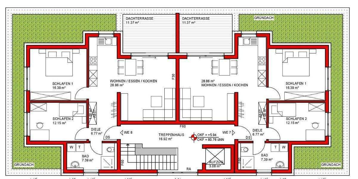 Etagenwohnung Kettig - 3 Zimmer, 80 m&sup2;, 1.120&euro; | Angebot:25689091