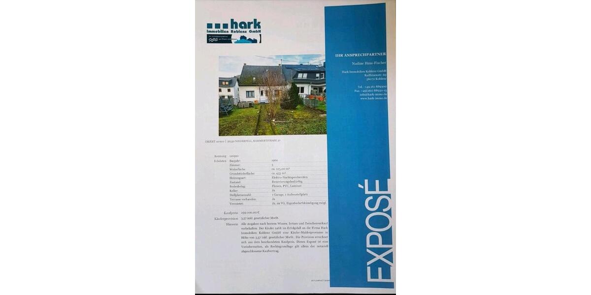 Reihenhaus Dieblich - 5 Zimmer, 130 m&sup2;, 259.000&euro; | Angebot:26113851