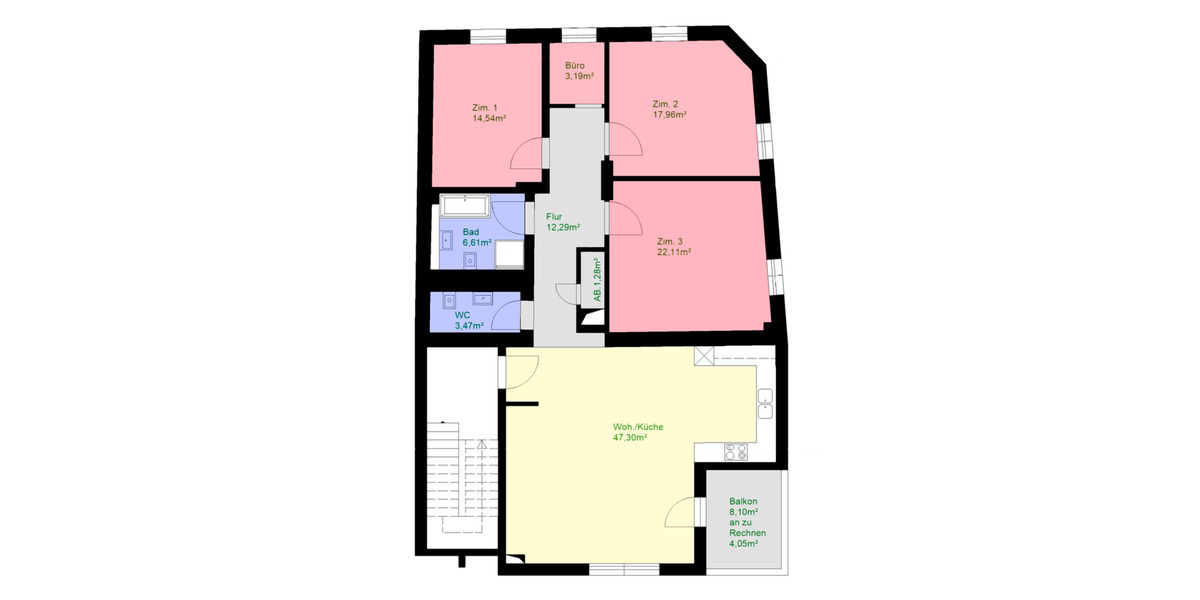 Etagenwohnung Andernach - 5 Zimmer, 133 m&sup2;, 1.725&euro; | Angebot:26349309