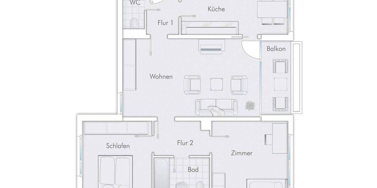 Etagenwohnung Koblenz Karthause - 3 Zimmer, 74 m&sup2;, 705&euro; | Angebot:26080173