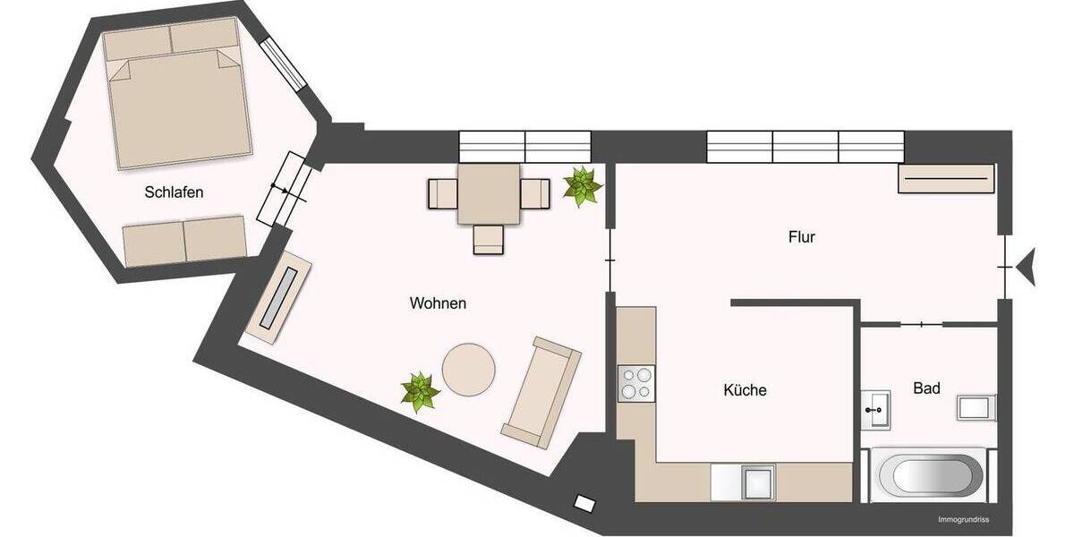 Etagenwohnung Bendorf - 2 Zimmer, 52 m&sup2;, 115.000&euro; | Angebot:26402563