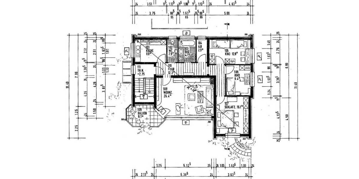 Etagenwohnung Neuwied Oberbieber - 4 Zimmer, 98 m&sup2;, 680&euro; | Angebot:26277535
