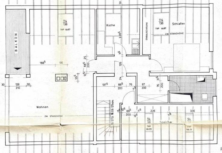 Wohnung zur Vermietung - großes Studio als Wohn- und Essbereich 2 zimmer