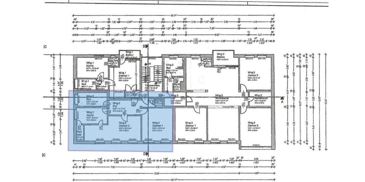 Etagenwohnung Neuwied - 2 Zimmer, 76 m&sup2;, 605&euro; | Angebot:26477138