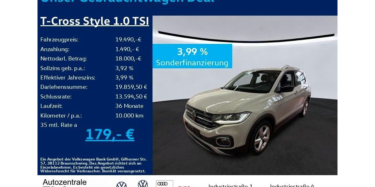 VW T-Cross 19.000 km 19.490 &euro; Heiligenroth 56412
