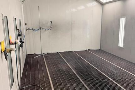 Halle Lackiererei zu vermieten mit Büro WC zimmer