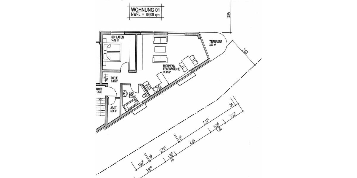 Wohnung zu vermieten in guter Lage in Koblenz 2 zimmer