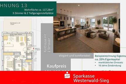 Wohnung Ransbach-Baumbach Baumbach - 3 Zimmer, 117 m&sup2;, 460.480&euro; | Angebot:25203730