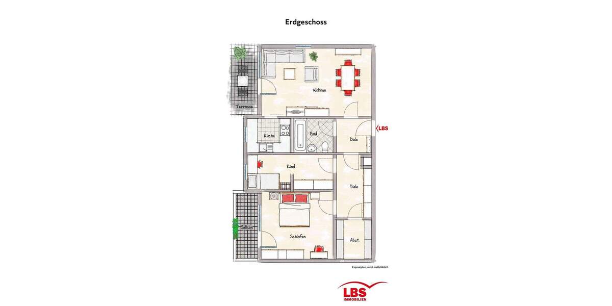 Etagenwohnung Koblenz Metternich - 3 Zimmer, 82 m&sup2;, 229.000&euro; | Angebot:25664649