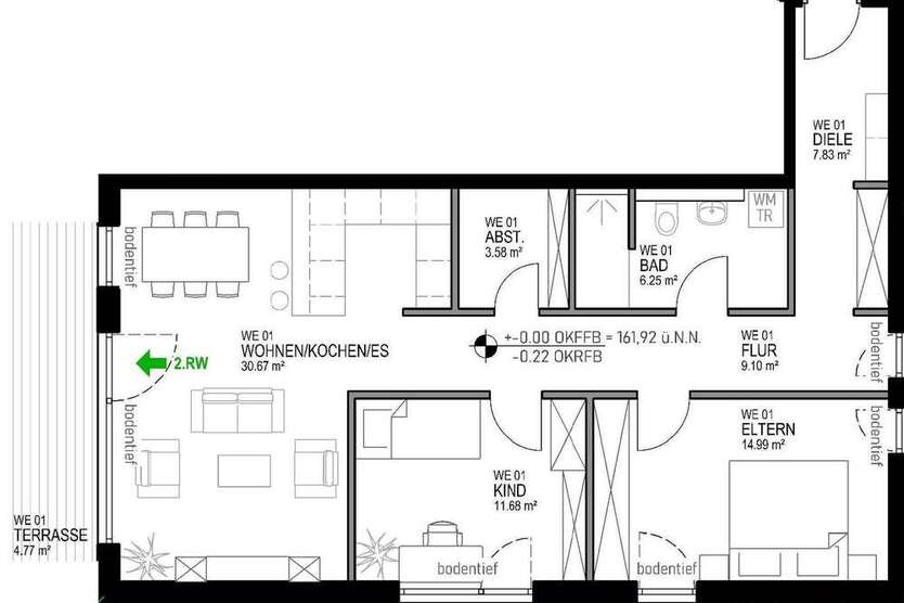 Wohnung zum Mieten in Neustadt Wied 700 € 46 m²