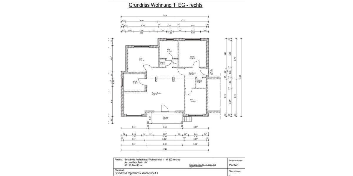 Erdgeschoßwohnung Bad Ems - 4 Zimmer, 106 m&sup2;, 269.000&euro; | Angebot:26992907