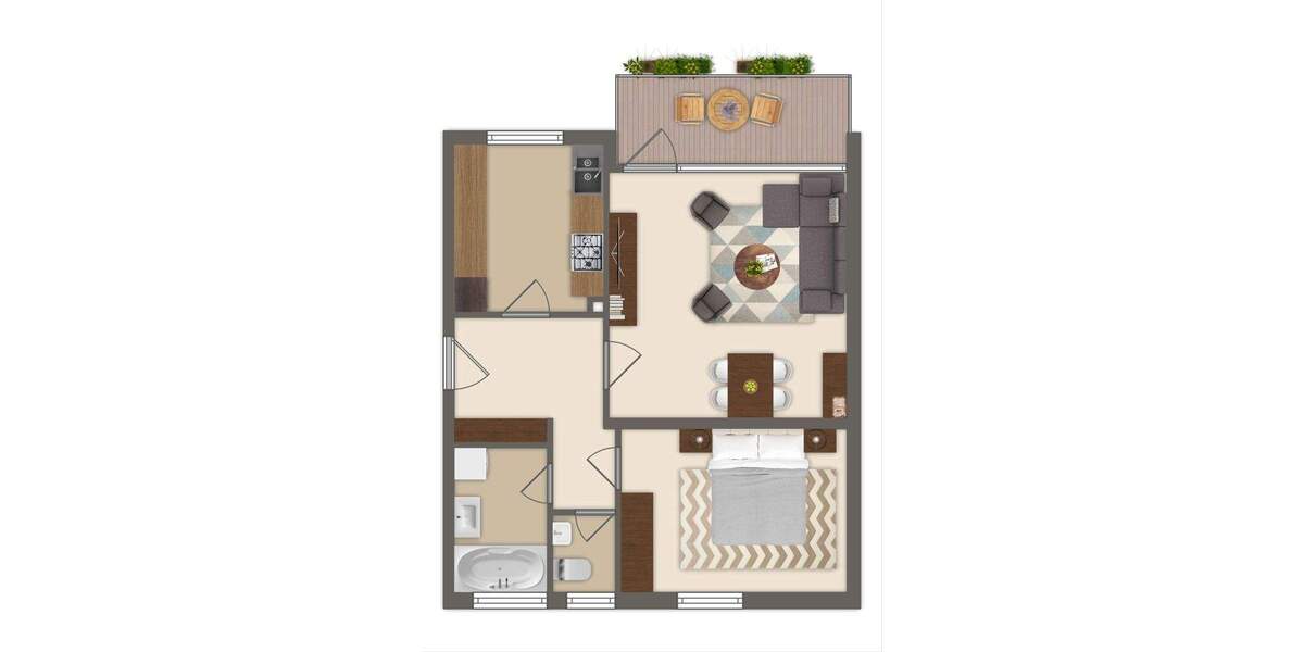 Etagenwohnung Montabaur - 2 Zimmer, 58 m&sup2;, 165.000&euro; | Angebot:25770009