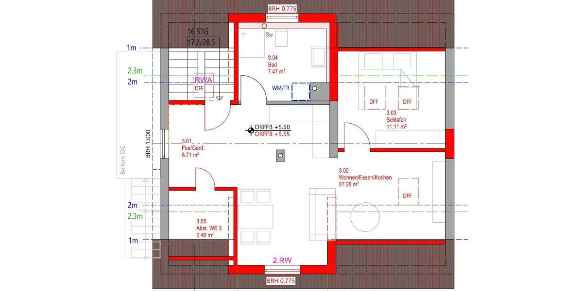 Dachgeschoßwohnung Großmaischeid - 2 Zimmer, 55 m&sup2;, 600&euro; | Angebot:26465444