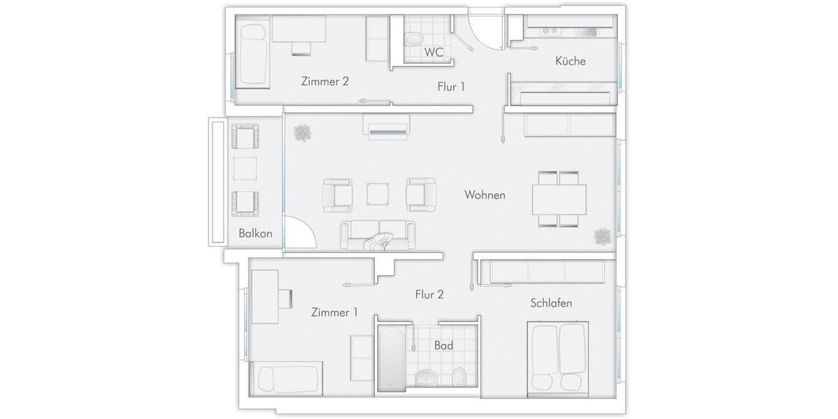 Etagenwohnung Koblenz Karthause - 4 Zimmer, 88 m&sup2;, 830&euro; | Angebot:26180843