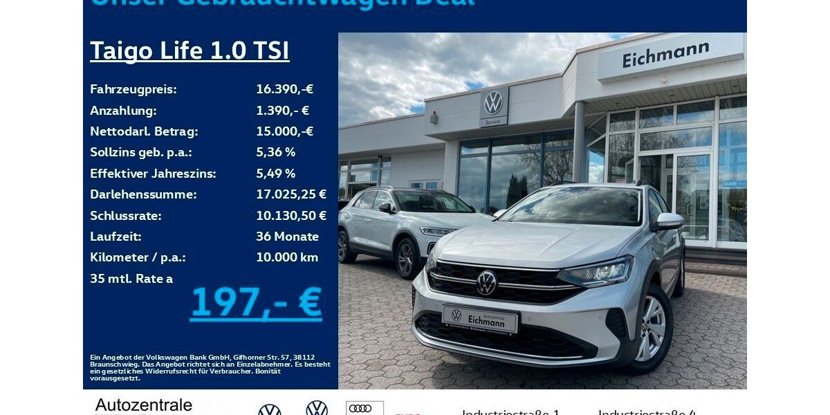 VW Taigo 95.800 km 15.990 &euro; Heiligenroth 56412