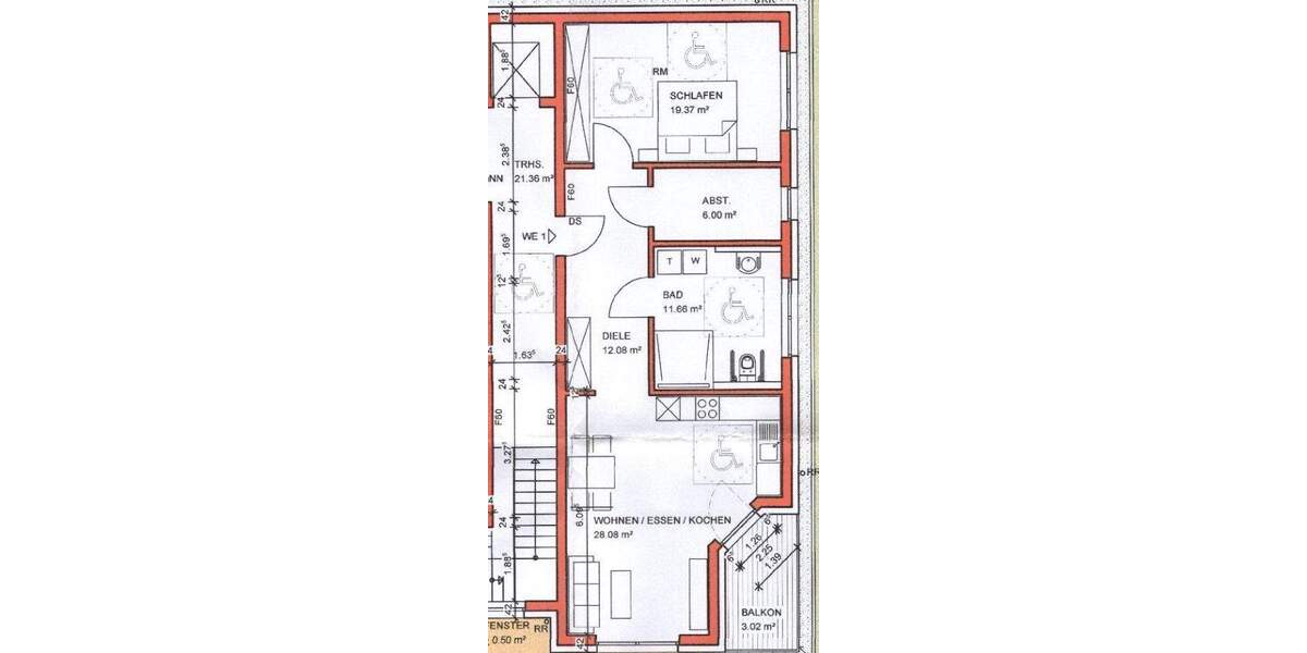 Etagenwohnung Vallendar - 2 Zimmer, 80 m&sup2;, 1.045&euro; | Angebot:25567209