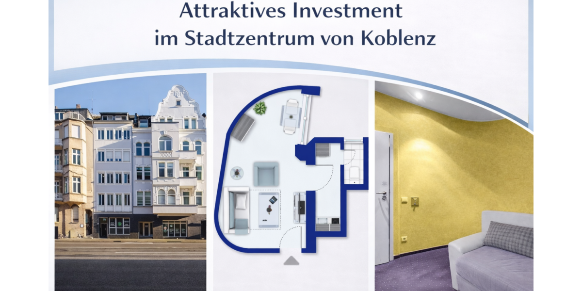 Etagenwohnung Koblenz - 1 Zimmer, 25 m&sup2;, 99.000&euro; | Angebot:24019804