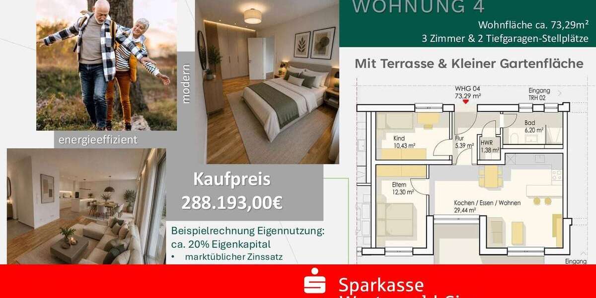 Etagenwohnung Ransbach-Baumbach Baumbach - 3 Zimmer, 73 m&sup2;, 288.193&euro; | Angebot:25203725