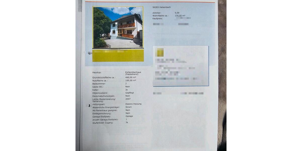 Einfamilienhaus Halsenbach - 5 Zimmer, 147 m&sup2;, 280.000&euro; | Angebot:27104301
