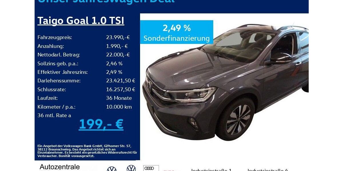 VW Taigo 7.400 km 22.990 &euro; Heiligenroth 56412