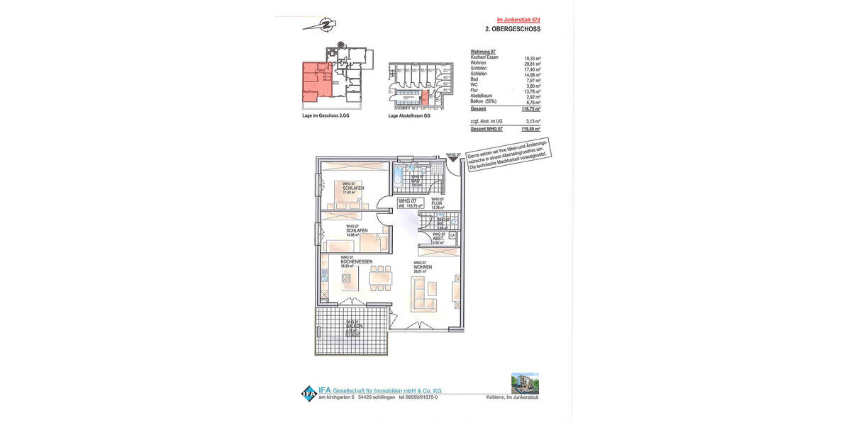 Etagenwohnung Koblenz Pfaffendorfer Höhe - 3 Zimmer, 572.100&euro; | Angebot:25801710