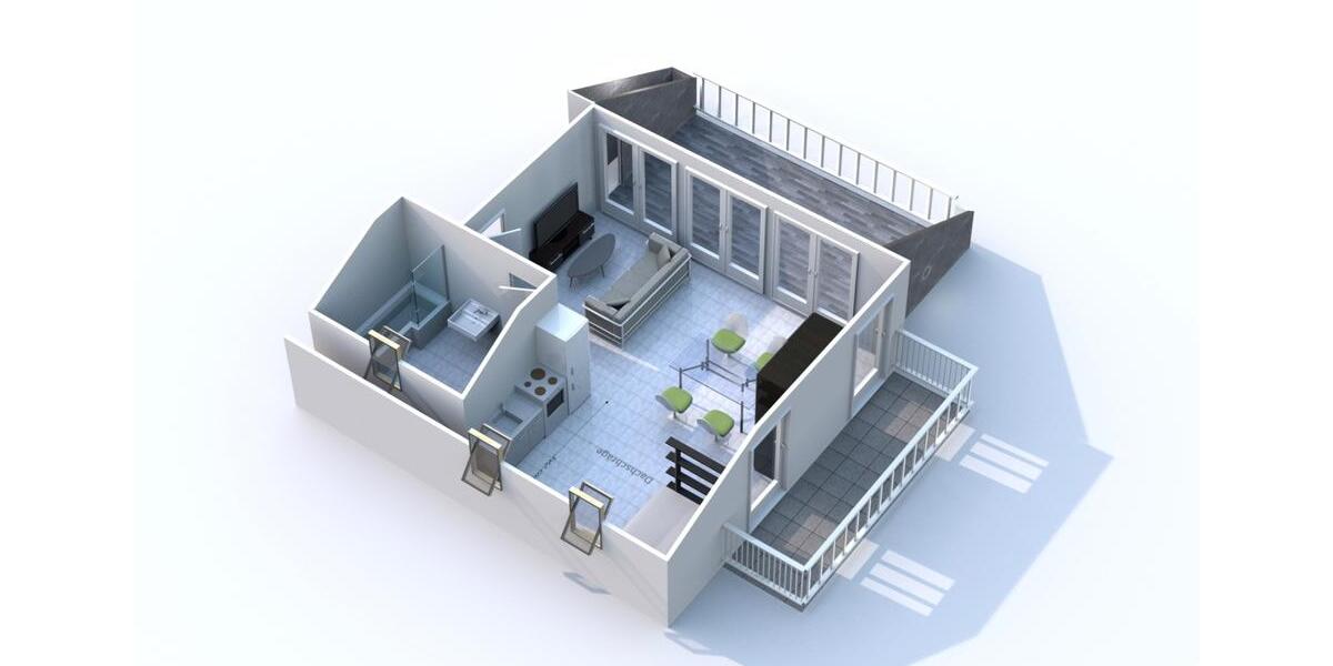 Modernes, aussergwöhnliches Single Dachterassenapartment 1 zimmer