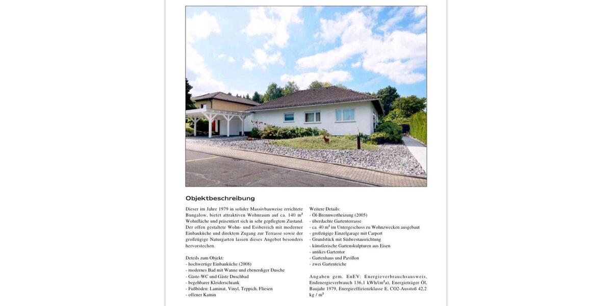 Bungalow Mogendorf - 4 Zimmer, 140 m&sup2;, 599.000&euro; | Angebot:27074257