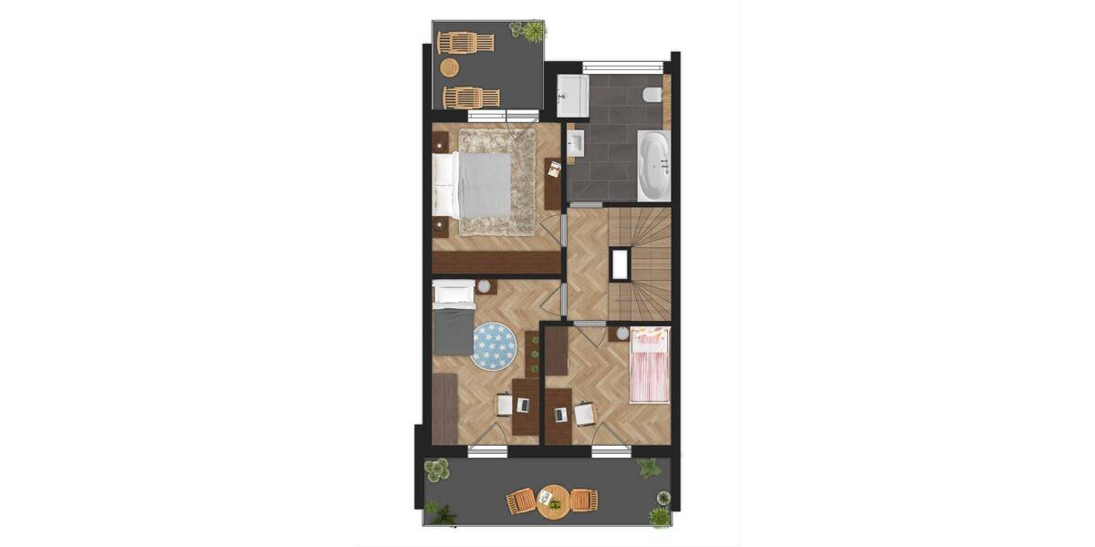Reihenmittelhaus Goddert - 4 Zimmer, 107 m&sup2;, 960&euro; | Angebot:26858862