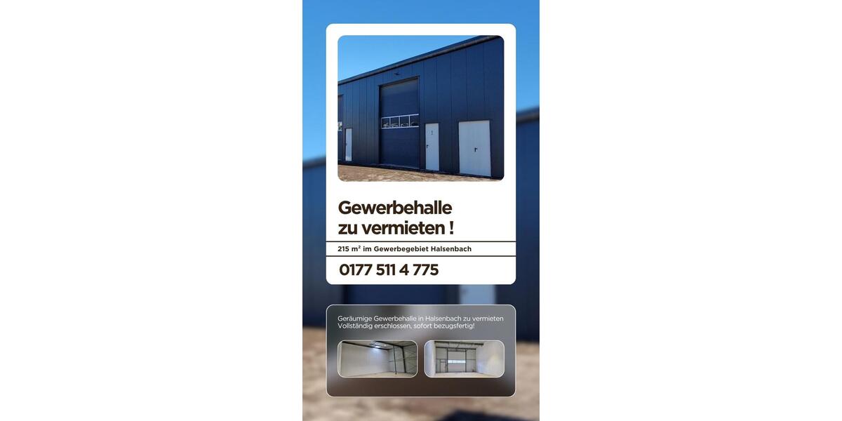 215m² Gewerbehalle zu vermieten zimmer